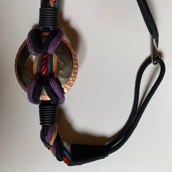 Vintage wide belt corded boho indie rope - Picture 2 of 10